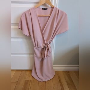 Pink Wrap Dress